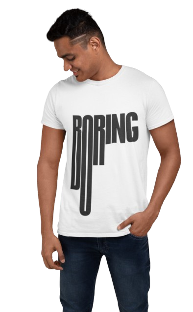 Boring Graphic Print Men’s T-Shirt