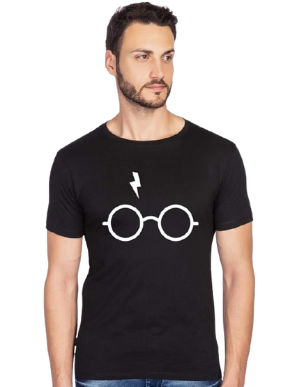 Wizard Glasses Graphic Print Men’s T-Shirt