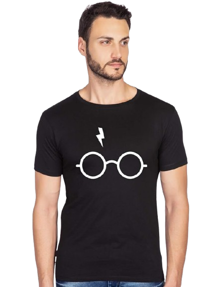 Wizard Glasses Graphic Print Men’s T-Shirt