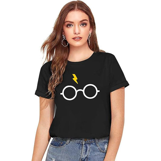 Wizard Glasses Graphic Print Women’s T-Shirt