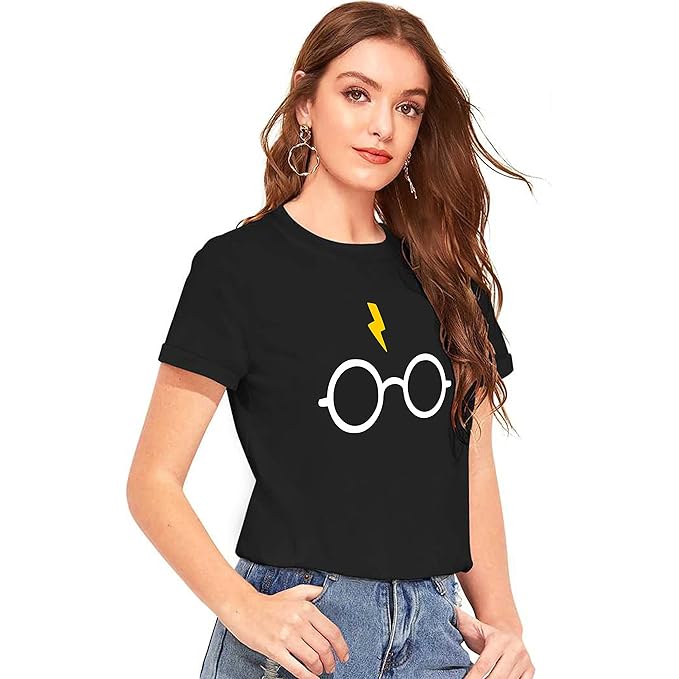 Wizard Glasses Graphic Print Women’s T-Shirt