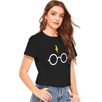 Wizard Glasses Graphic Print Women’s T-Shirt