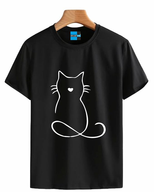 Purrfect Cat Graphic Women’s T-Shirt – Cute & Comfy