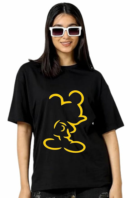 Mickey Outline Graphic Oversized T-Shirt
