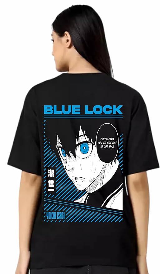 Blue Lock Anime Oversized T-Shirt for Women – Yoichi Isagi Manga Panel Design