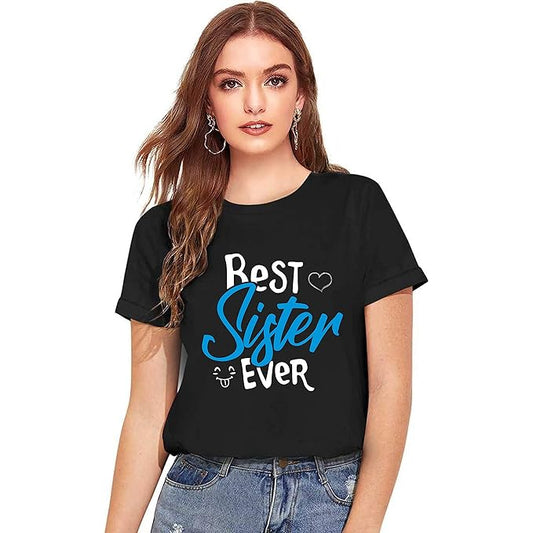 Sister Graphic Oversized T-Shirt for Women – Cute &amp; Trendy Bond Print Tee
