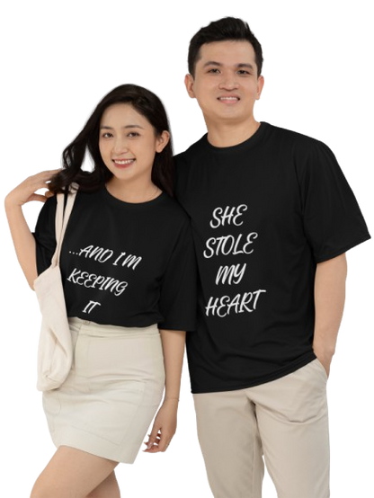 She Stole My Heart & I’m Keeping It Couple T-Shirt Set