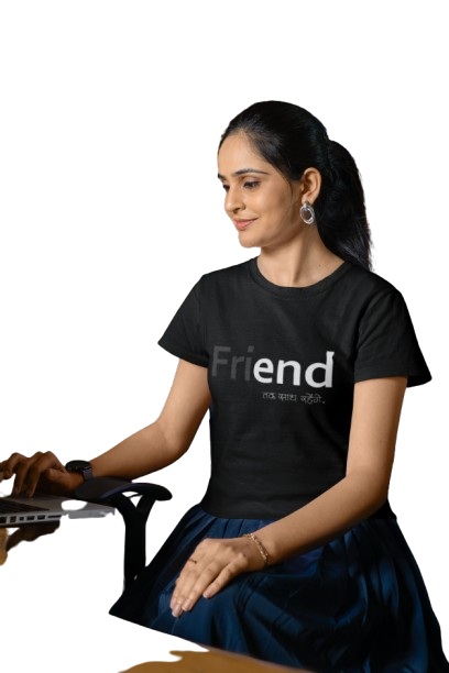 FriEND Black Quote T-Shirt