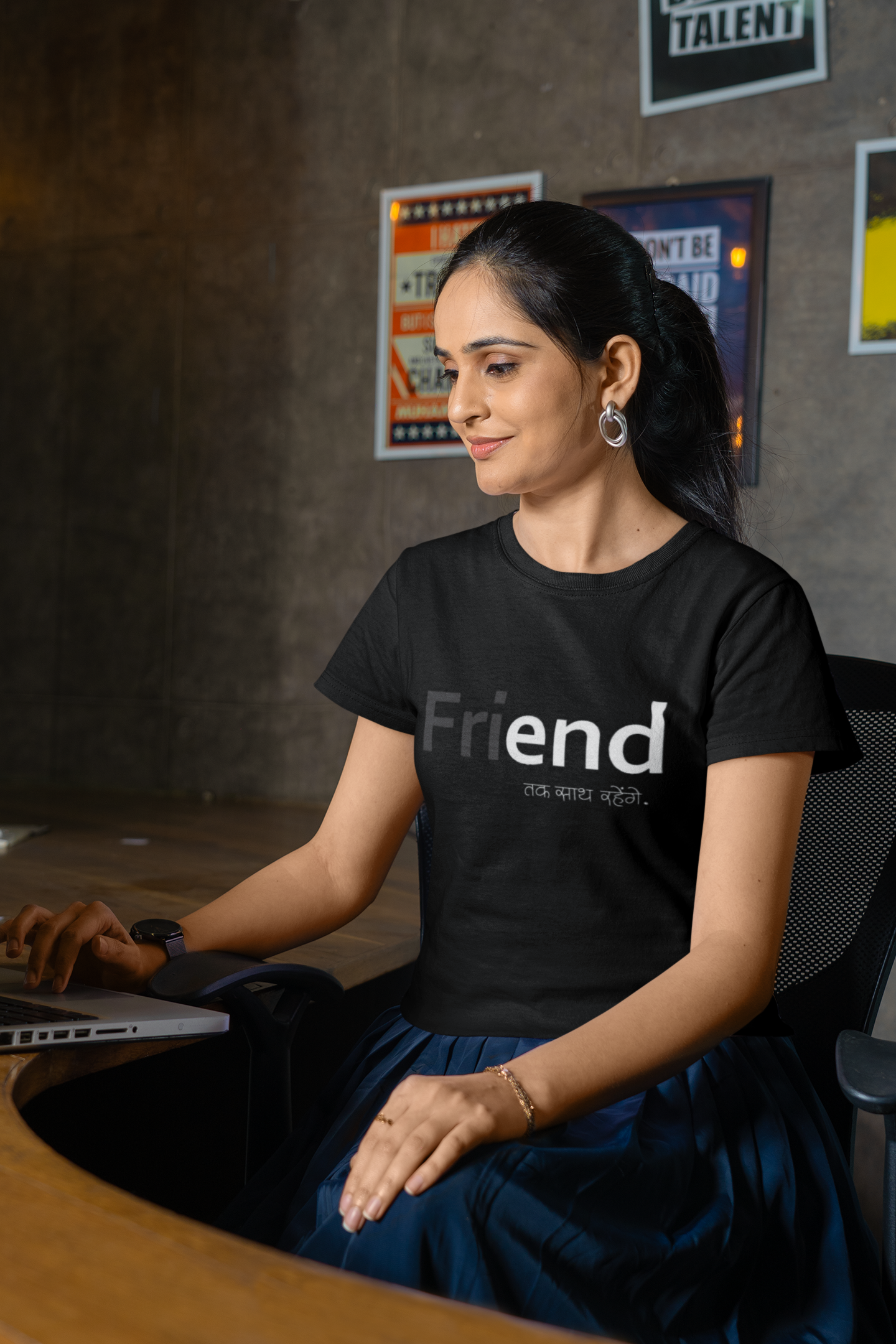 FriEND Black Quote T-Shirt