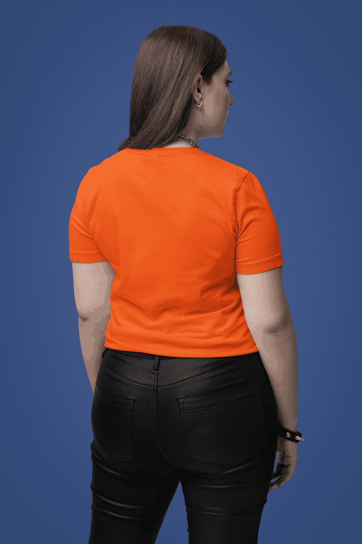 Minimal Daisy Graphic T-Shirt for Women | Cute Aesthetic Orange Cotton Tee by Pd Clori