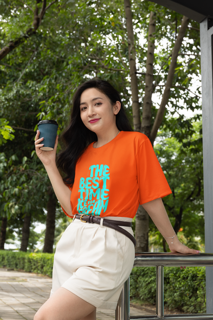 “The Best Time for Ice Cream is Always” Oversized T-Shirt – Royal Blue