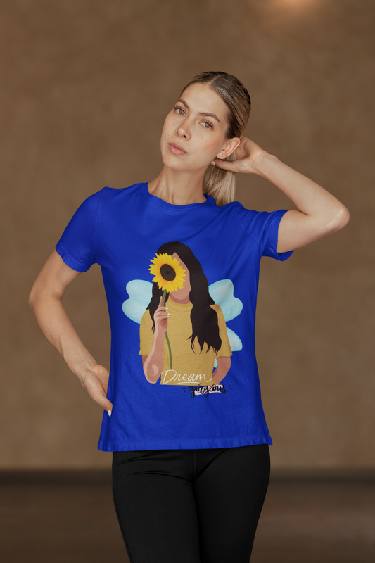 Dream Chaser Sunflower Graphic T-Shirt – Royal Blue