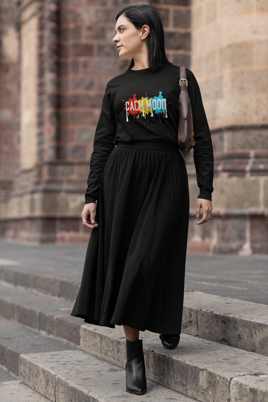 Calm Mood Graphic Print T-Shirt for Women – Casual Cotton Tee