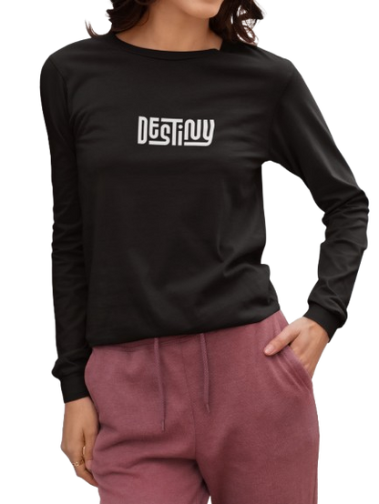 Women's Black Long Sleeve Destiny T-Shirt