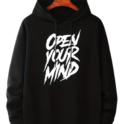 Open Your Mind Women's Hooded Sweatshirt, Black