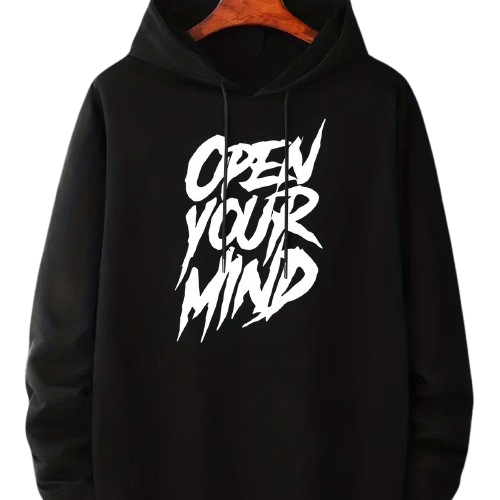 Open Your Mind Women's Hooded Sweatshirt, Black