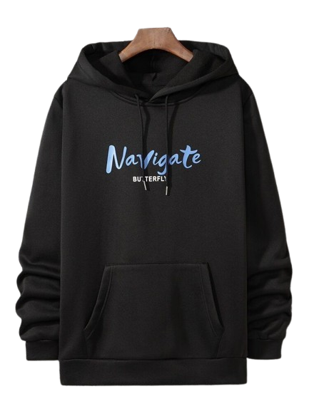 Women's Black Navigate Graphic Hoodie