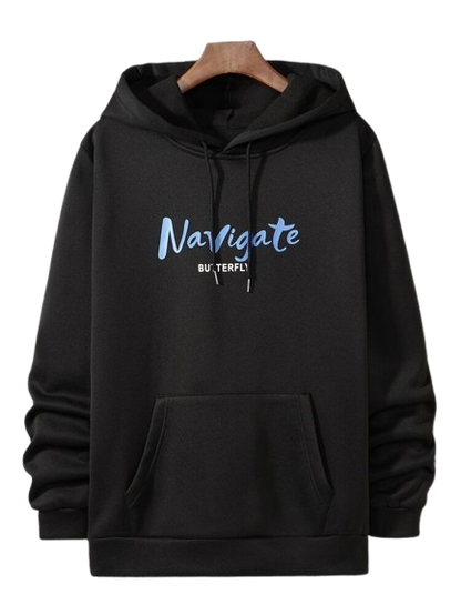 Women's Black Navigate Graphic Hoodie
