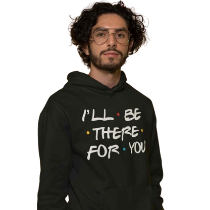 Hooded Sweatshirt for Men, Black, Printed