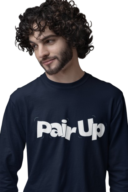 Men's Navy Blue Pair Up Logo T-Shirt