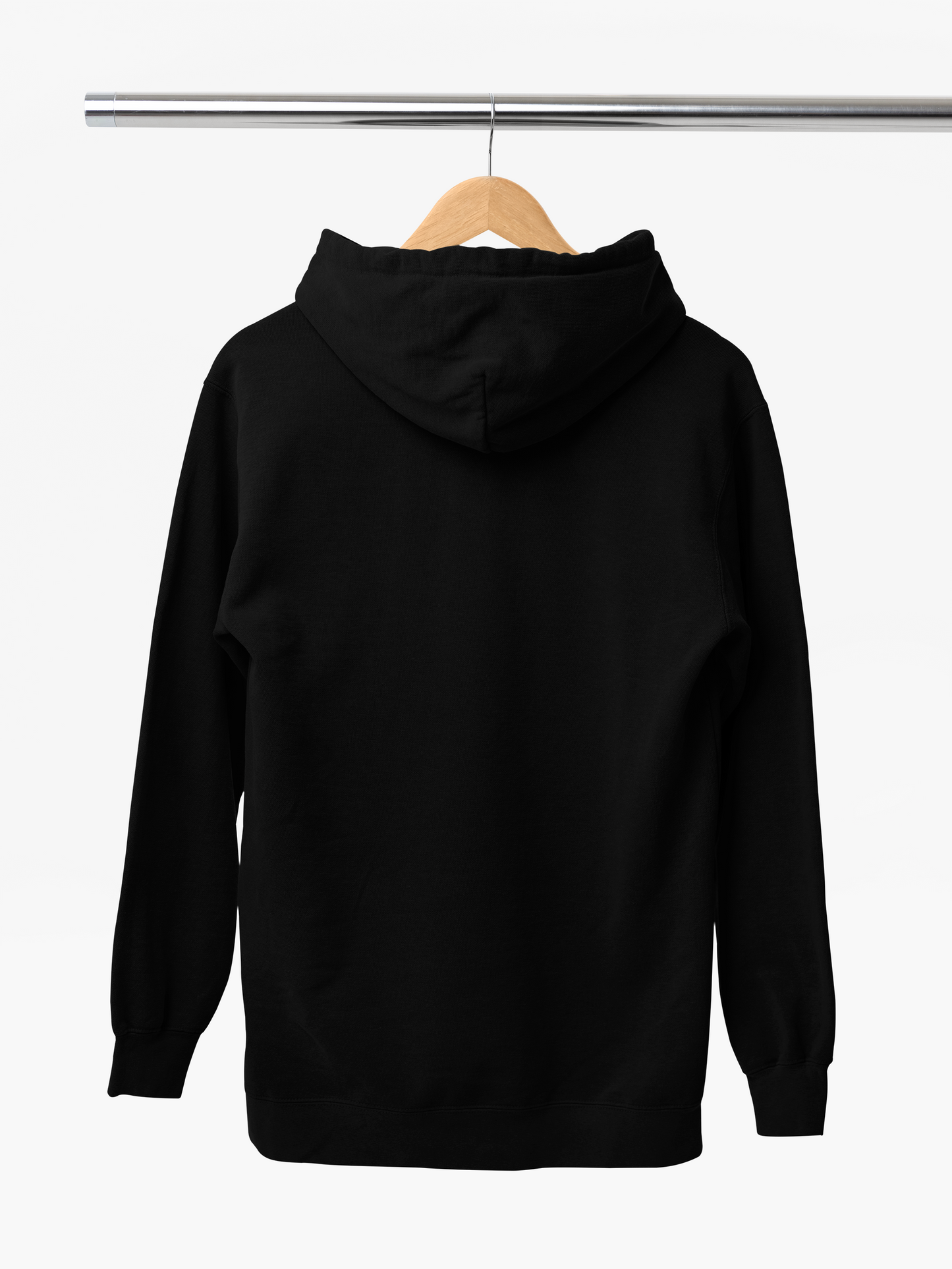 "I Love You" Embroidered Black Hoodie