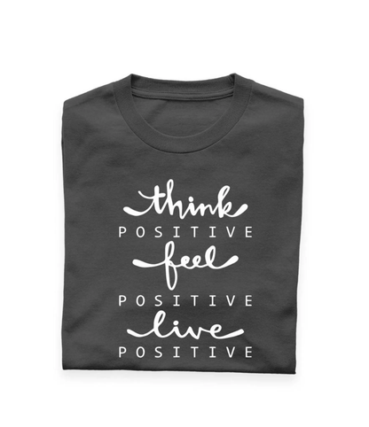 Think Feel Live Graphic Print Men’s T-Shirt – Casual Cotton Wear