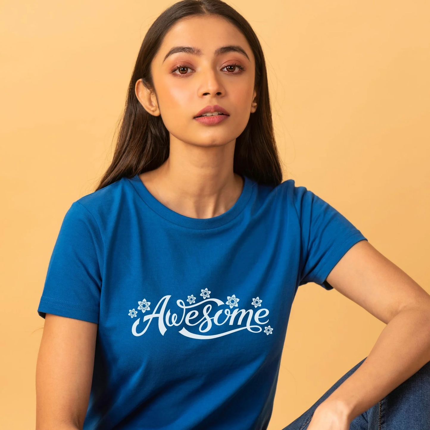 “Awesome” Typography Graphic T-Shirt for Women