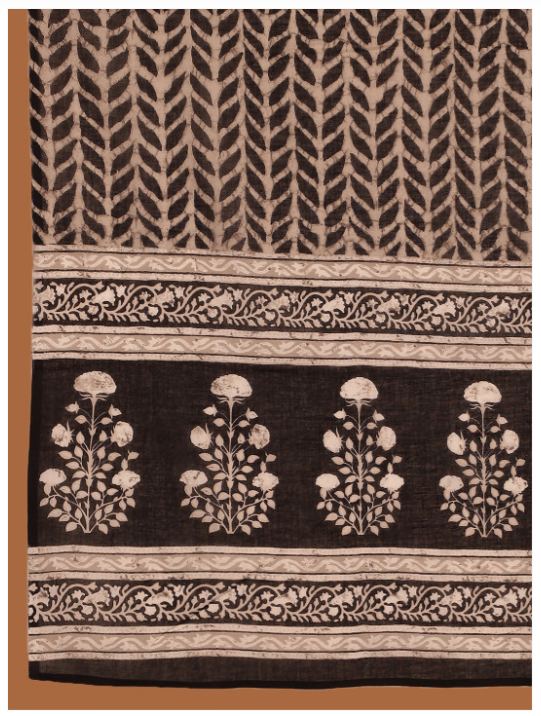 Elegant Black Printed Kurta Set with Dupatta – Timeless Ethnic Grace