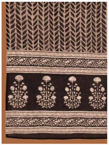 Elegant Black Printed Kurta Set with Dupatta – Timeless Ethnic Grace