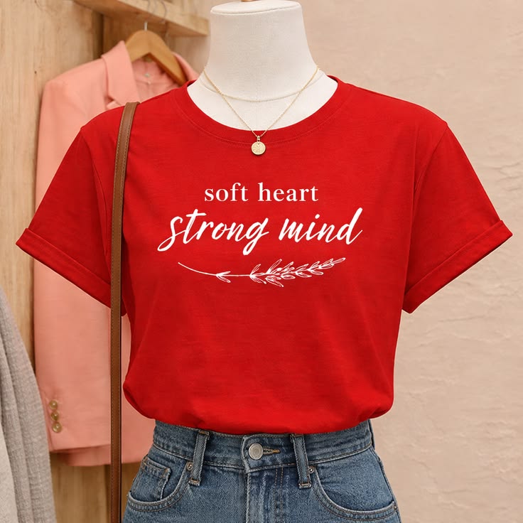 Soft Heart Strong Mind – Empowering Minimal Tee
