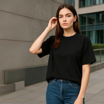 Classic Black Crew Neck T-Shirt – Minimalist Everyday Essential