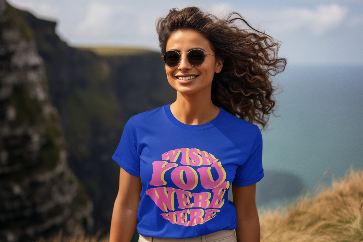 Wish you were here Women's Cotton T-shirt