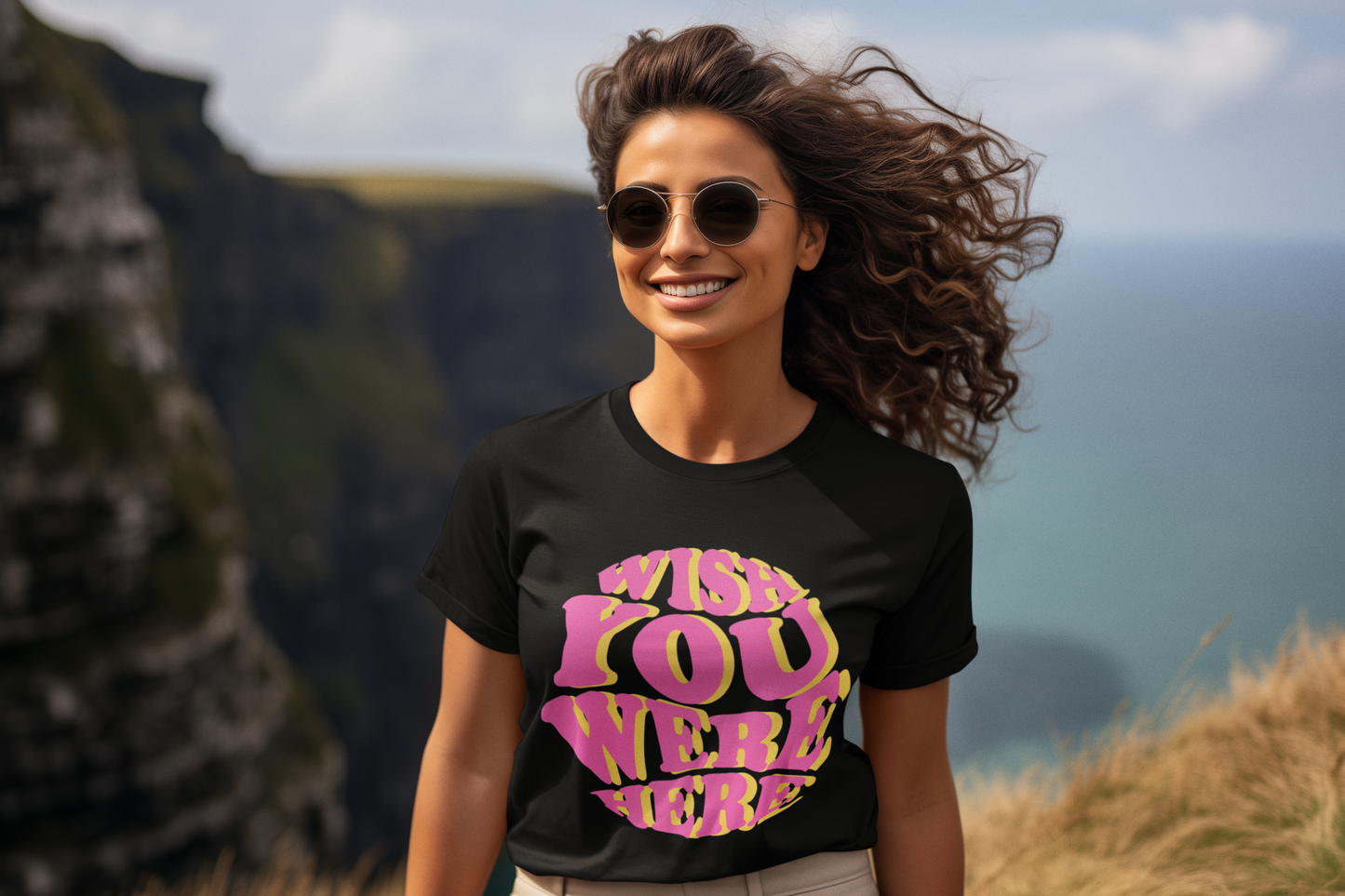 Wish you were here Women's Cotton T-shirt