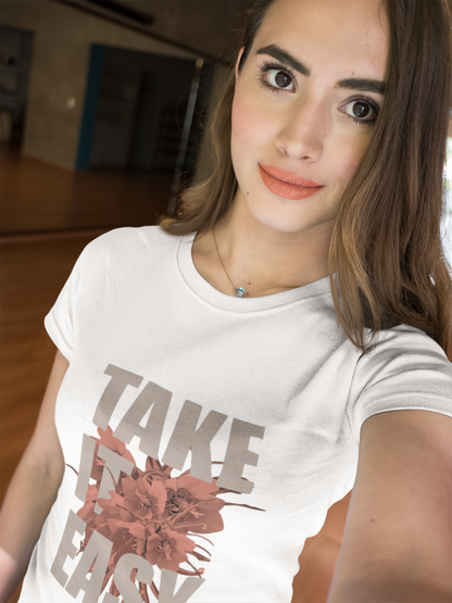 Take It Easy Graphic Print Women’s T-Shirt