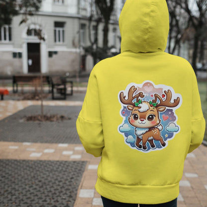 Deer Cotton Hooded Sweatshirt - Clori