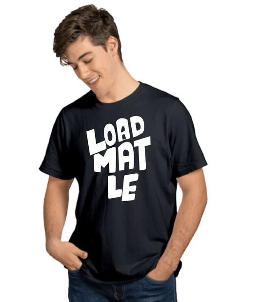 PD CLORI Load Le Mat Graphic Print T-Shirt for Men, Black, Casual Wear