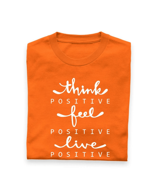 Think Feel Live Graphic Print Men’s T-Shirt – Casual Cotton Wear