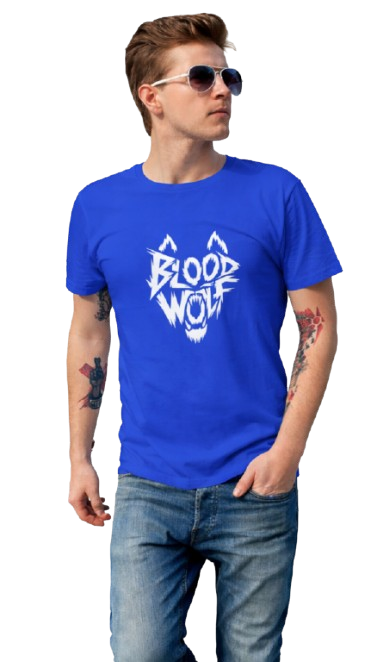 Blood Wolf – Graphic Blue Statement T-Shirt
