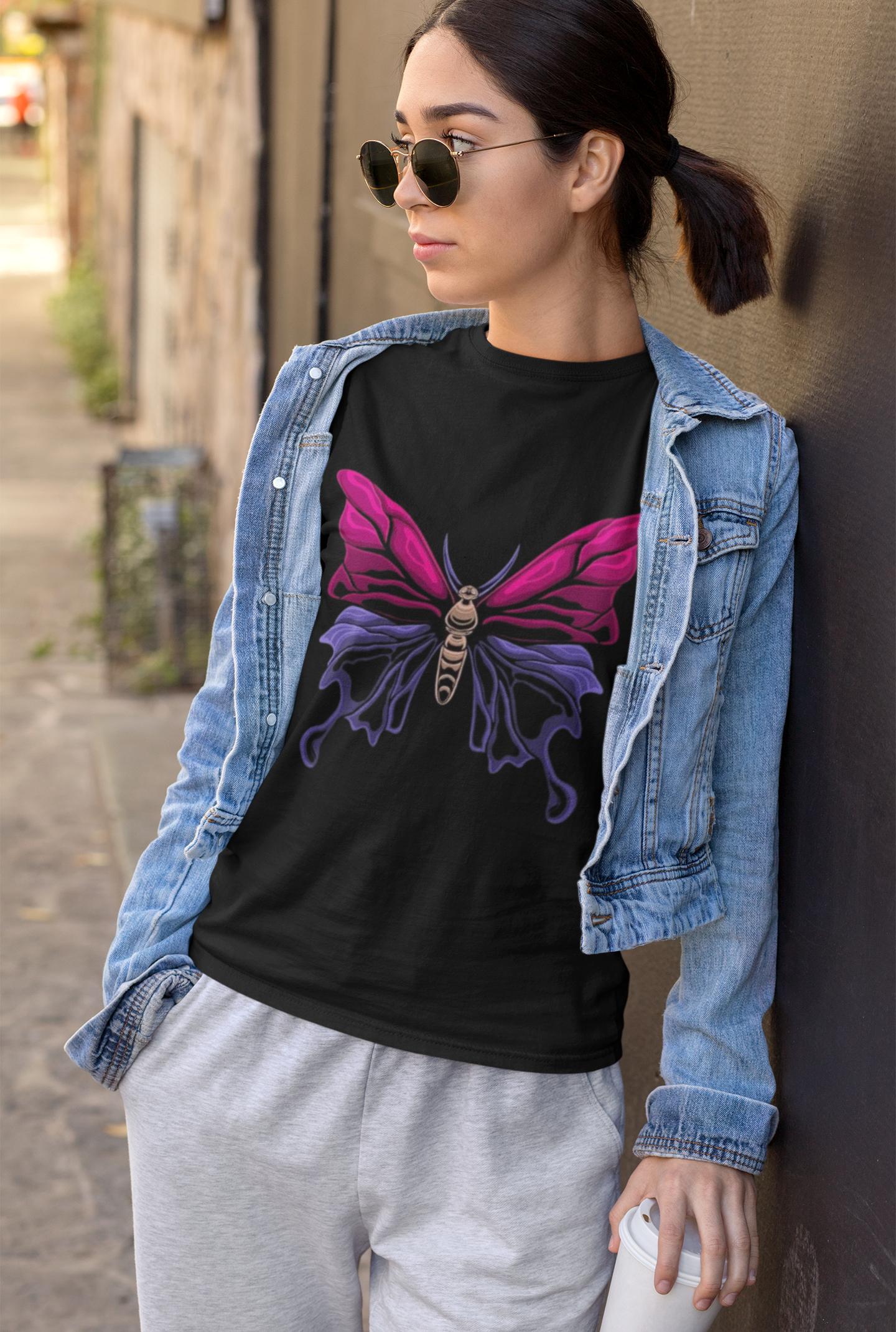 Butterfly Graphic Print Women's T-Shirt
