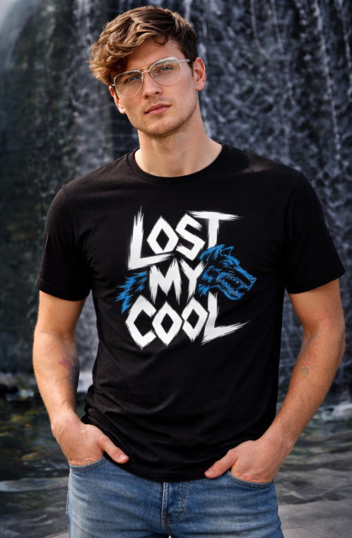 Pd Clori Lost My Cool Graphic Black T-Shirt