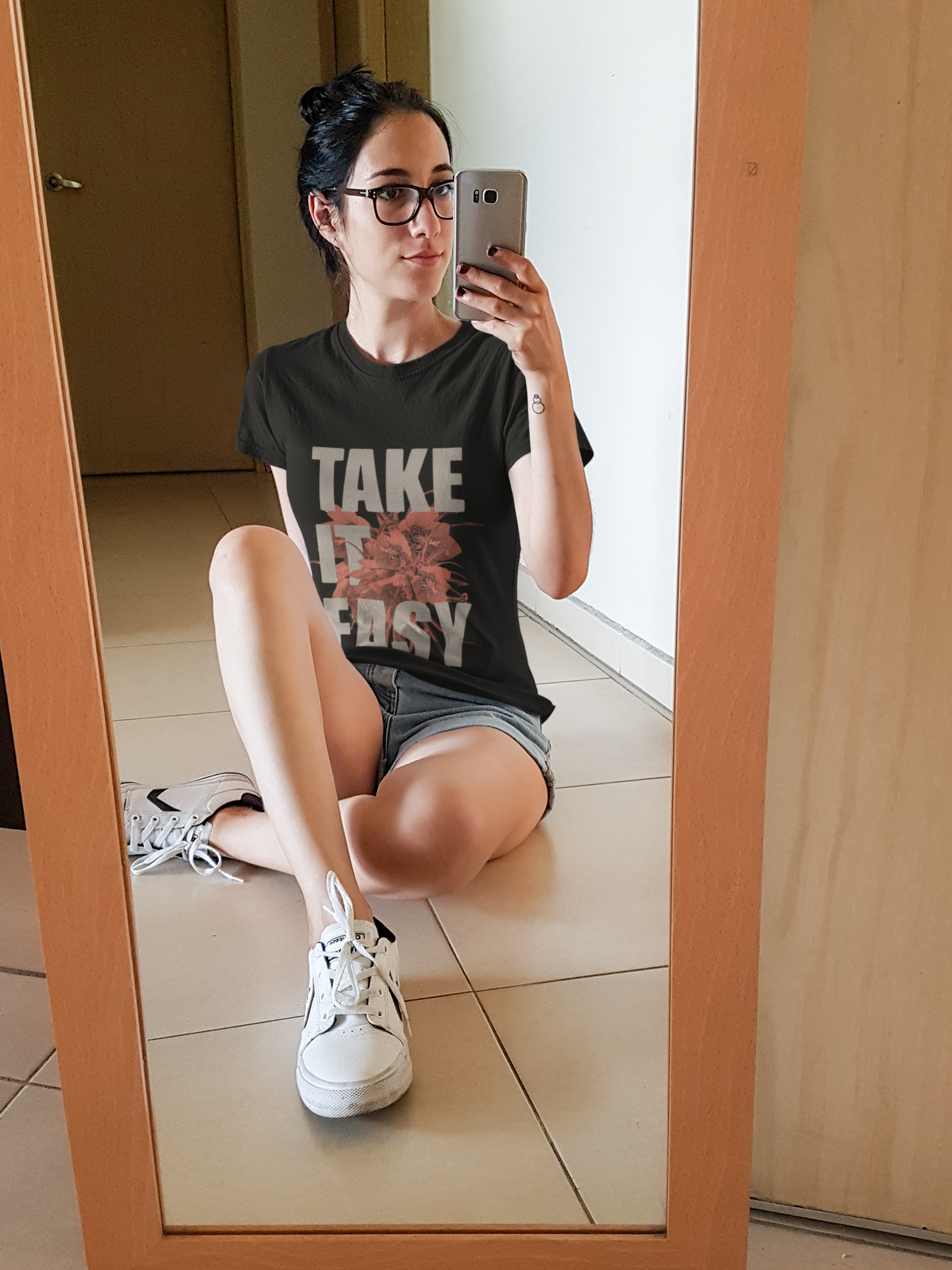 Take It Easy Graphic Print Women’s T-Shirt
