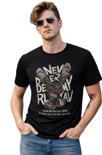 Never Be My Rival – Graphic Blue T-Shirt