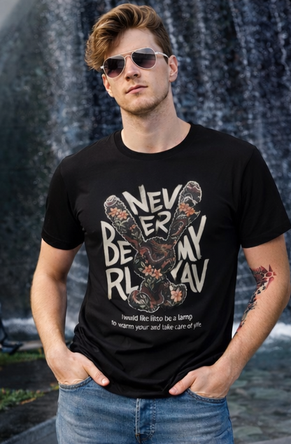 Pd Clori Never Break My Vibe Graphic Blue T-Shirt