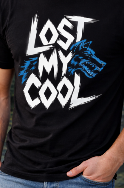 Pd Clori Lost My Cool Graphic Black T-Shirt