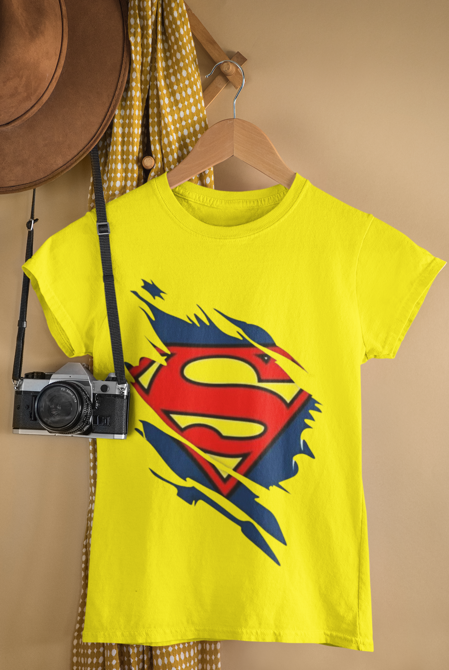 Classic Superman “S” Logo Printed T-Shirt