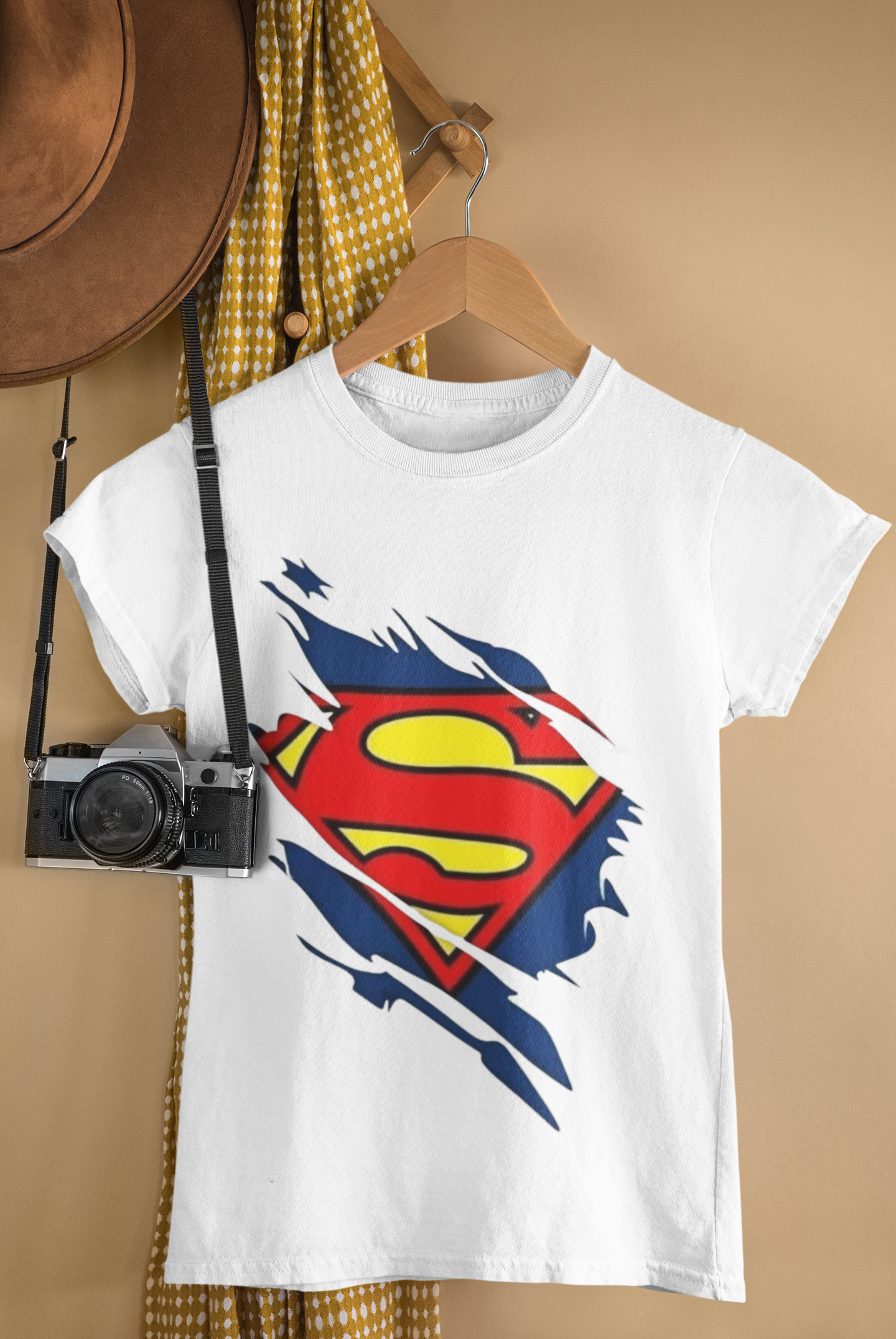 Classic Superman “S” Logo Printed T-Shirt
