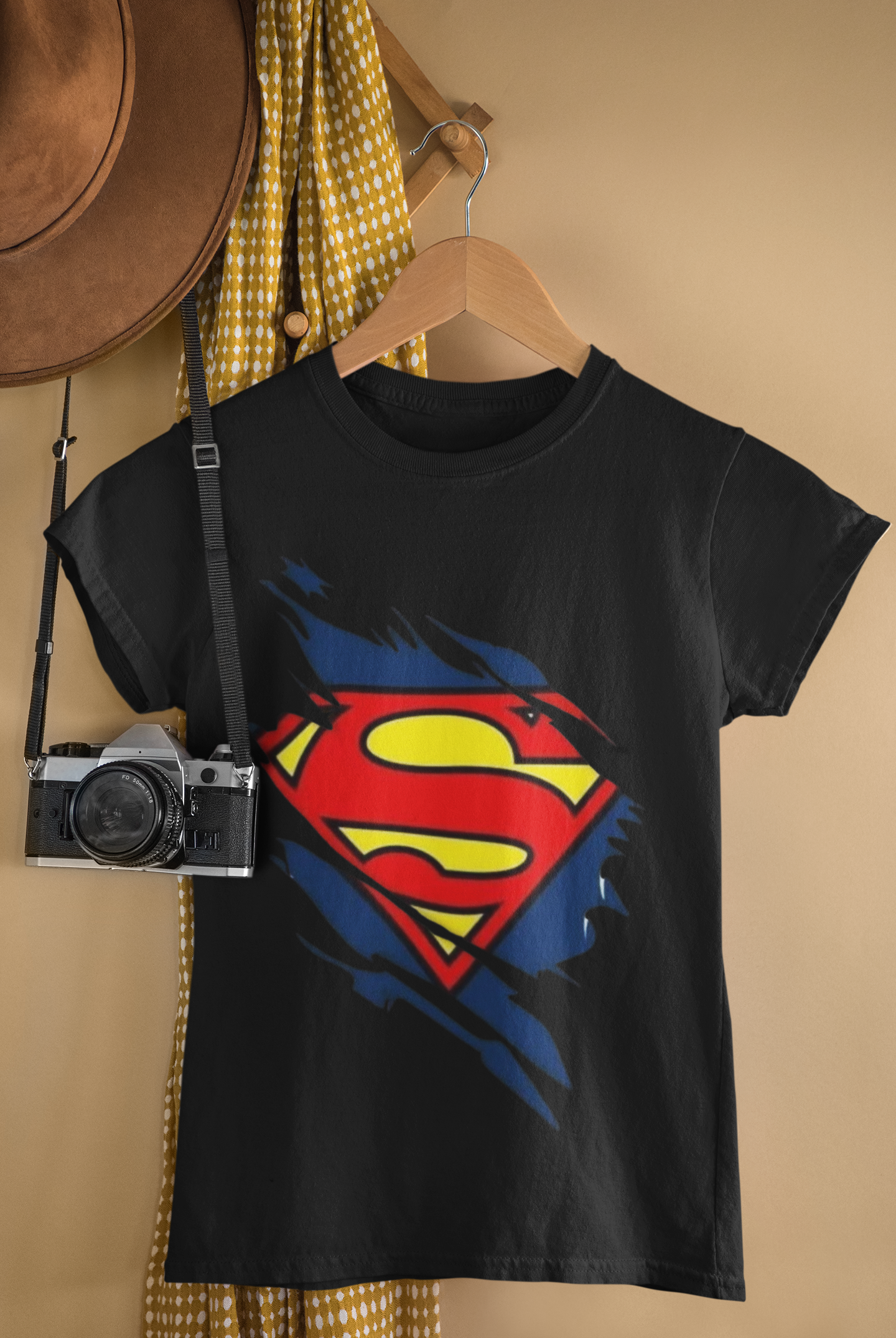 Classic Superman “S” Logo Printed T-Shirt