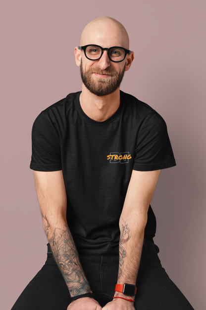 Strong Minimalist Graphic T-Shirt – Premium Motivational Black Tee