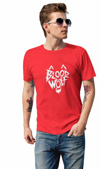 Pd Clori Blood Wolf Graphic Orange T-Shirt