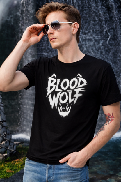 Pd Clori Blood Wolf Graphic Orange T-Shirt
